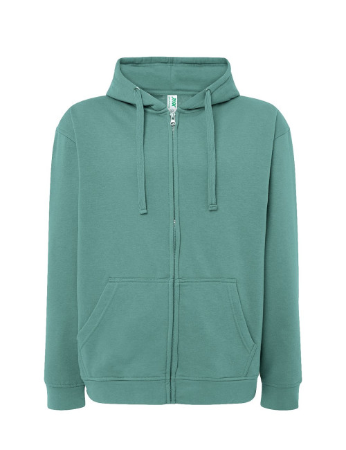 JHK Bluza dresowa męska SWUA HOOD SWEATSHIRT MO - MOSS GREEN