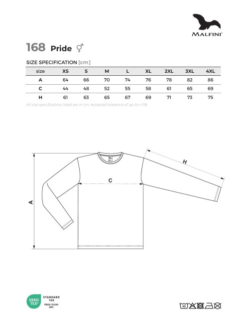 Koszulka unisex Pride 168 czarny Malfini Malfini