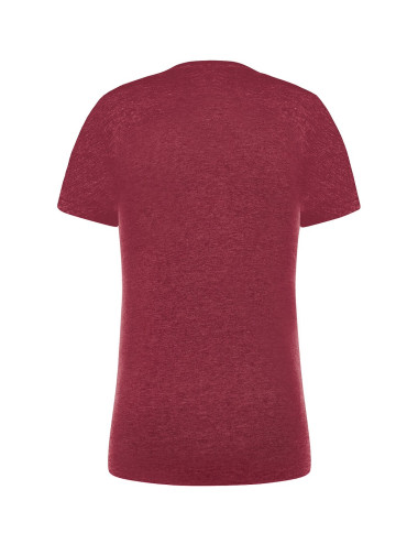 JHK Women's T-Shirt TSRL CMFP LADY COMFORT V-NECK BUH - Burgundy Heather