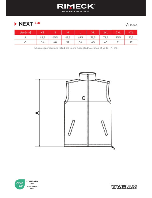 Unisex-Fleeceweste Next 518 Orchid Malfini Rimeck