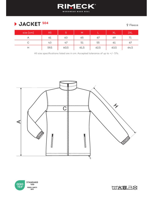 Polar damski Jacket 504 orchid Malfini Rimeck