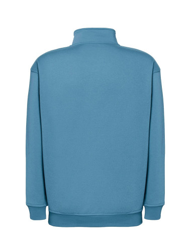 JHK Herren-Sweatshirt SWRA ZIP HALF ZIP PB – Petrolblau