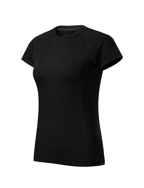 Adler MALFINI Destiny 176 Damen-T-Shirt, schwarzer Aufdruck, gesticktes Logo