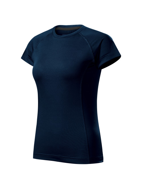 Adler MALFINI Destiny 176 Damen T-Shirt, marineblaue Stickerei, Logodruck