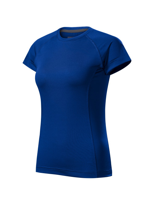 Adler MALFINI Destiny 176 Damen-T-Shirt, kornblumenblauer Aufdruck, Logo-Stickerei