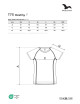 Adler MALFINI Destiny 176 Damen-T-Shirt, kornblumenblauer Aufdruck, Logo-Stickerei