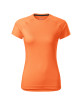 Adler MALFINI Destiny 176 Damen T-Shirt mit neonfarbenem Mandarinen-Stickdruck
