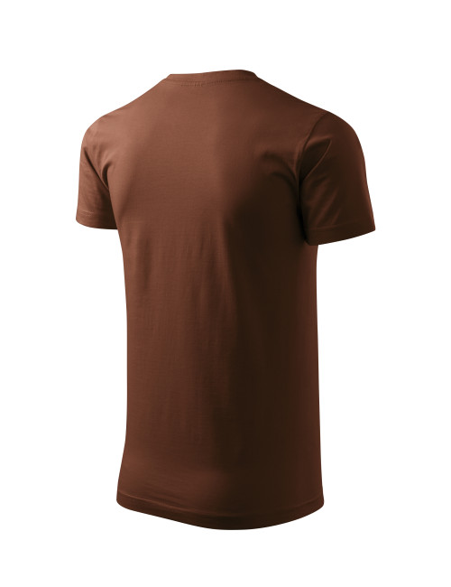 Adler MALFINI Herren T-Shirt Basic 129, Schokolade, Computerstickerei