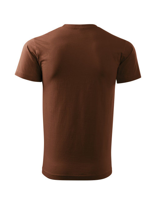 Adler MALFINI Herren T-Shirt Basic 129, Schokolade, Computerstickerei