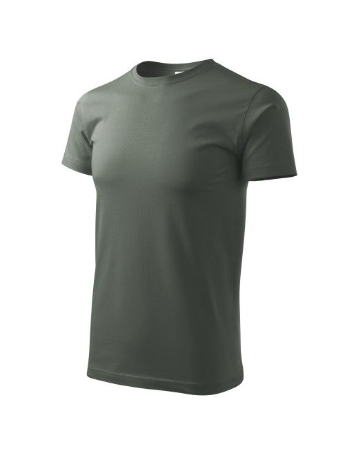 Adler MALFINI Herren T-Shirt Basic 129 dunkelkhaki Computerstickerei