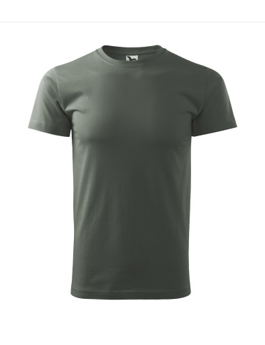 Adler MALFINI Koszulka męska Basic 129 ciemny khaki haft komputerowy