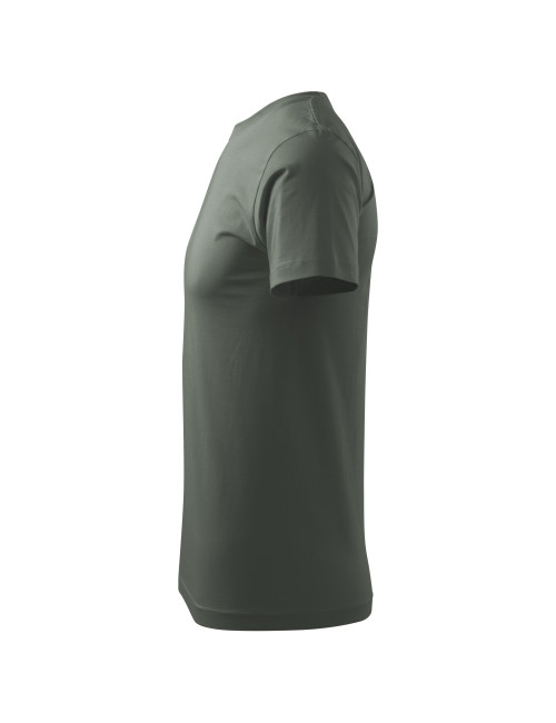 Adler MALFINI Herren T-Shirt Basic 129 dunkelkhaki Computerstickerei
