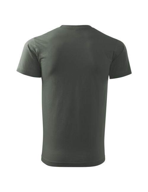 Adler MALFINI Herren T-Shirt Basic 129 dunkelkhaki Computerstickerei