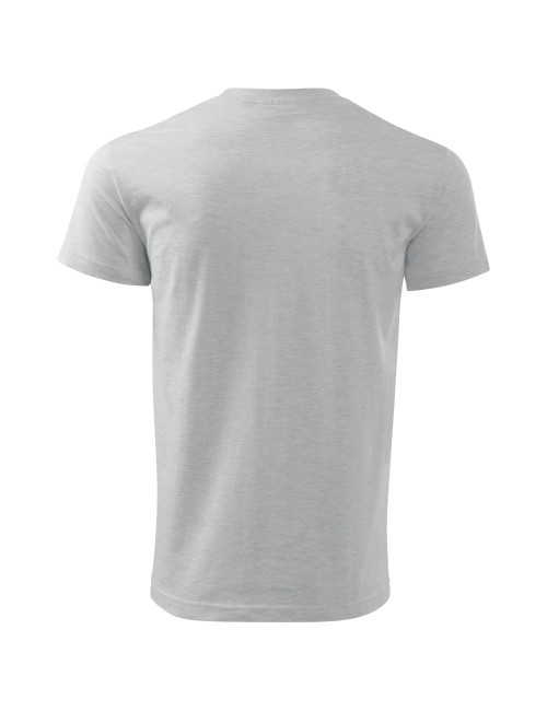 Adler MALFINI Men`s T-shirt Basic 129 light gray melange embroidery logo