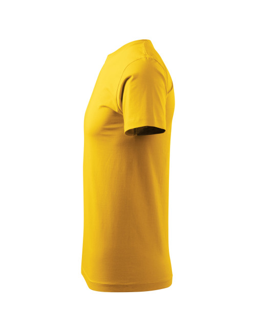 Adler MALFINI Herren T-Shirt Basic 129 gelb, Computer-Sticklogo