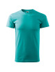 Adler MALFINI Herren T-Shirt Basic 129, smaragdgrüne Computerstickerei