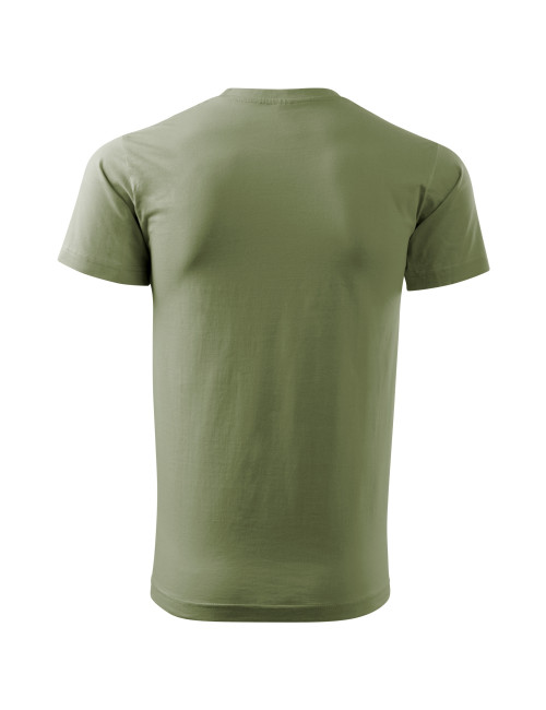 Adler MALFINI Herren T-Shirt Basic 129, helles Khaki, Computerstickerei