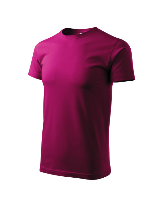 Adler MALFINI Herren T-Shirt Basic 129 fuchsiarote Workwear-Stickerei