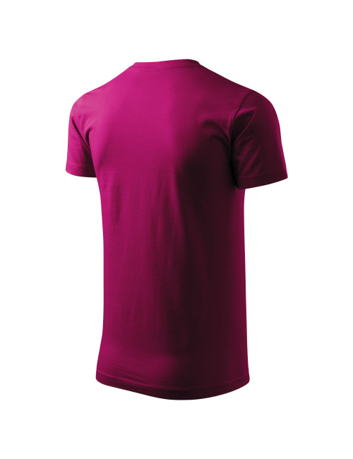 Adler MALFINI Herren T-Shirt Basic 129 fuchsiarote Workwear-Stickerei