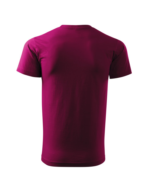 Adler MALFINI Herren T-Shirt Basic 129 fuchsiarote Workwear-Stickerei