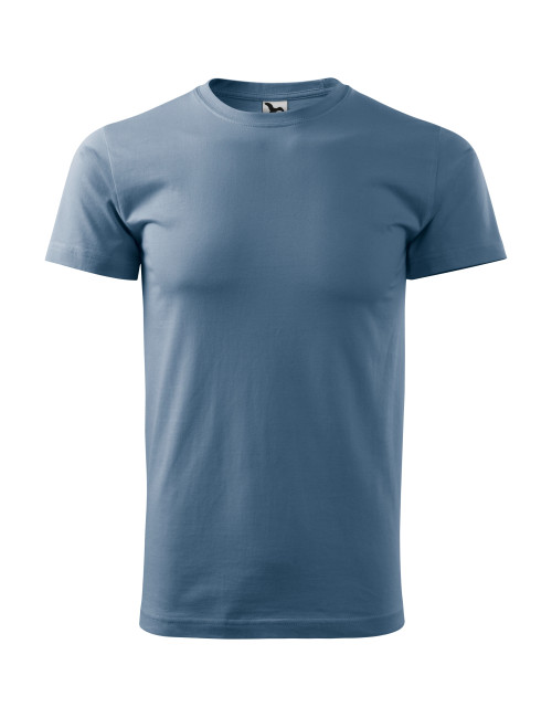 Adler MALFINI Herren T-Shirt Basic 129 Denim-Bekleidung, Stickerei Ihres Logos