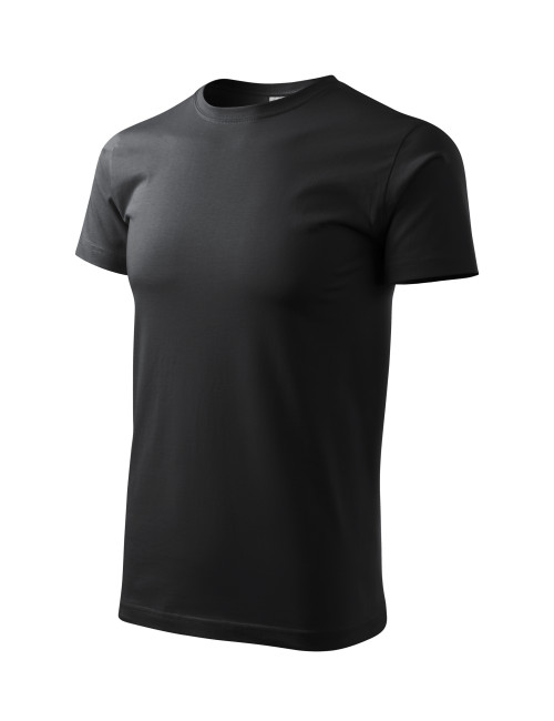 Adler MALFINI Men`s T-shirt Basic 129 ebony gray computer embroidery