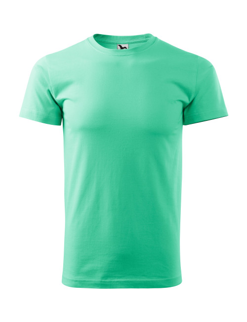 Adler MALFINI Herren T-Shirt Basic 129 Mint, Computer-Sticklogo