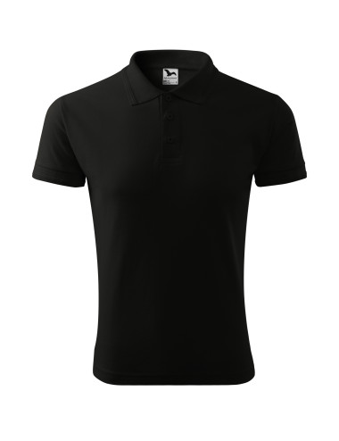 Adler MALFINI Herren Poloshirt Pique Polo 203 schwarz