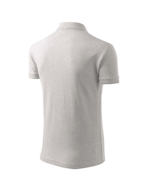 Herren Poloshirt Piqué Polo 203 Hellgrau Melange Adler Malfini