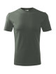 Adler MALFINI Herren T-Shirt Classic New 132 dunkelkhakifarbene Logo-Stickerei