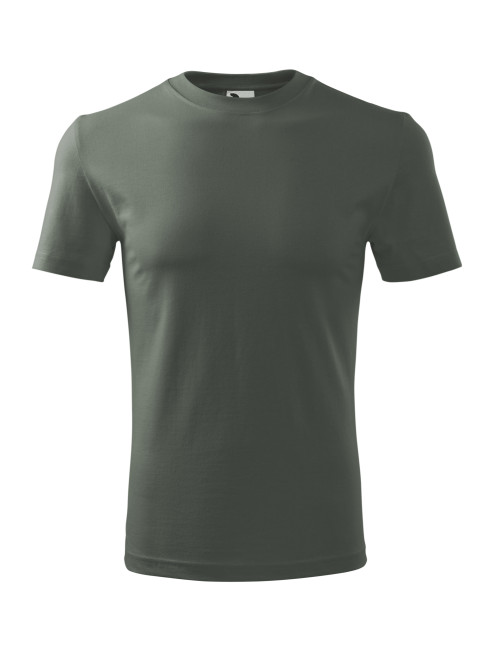 Adler MALFINI Herren T-Shirt Classic New 132 dunkelkhakifarbene Logo-Stickerei