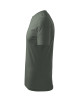 Adler MALFINI Herren T-Shirt Classic New 132 dunkelkhakifarbene Logo-Stickerei