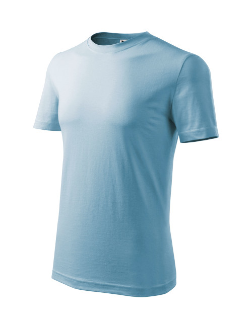 Adler MALFINI Herren T-Shirt Classic New 132, blau, Computerstickerei