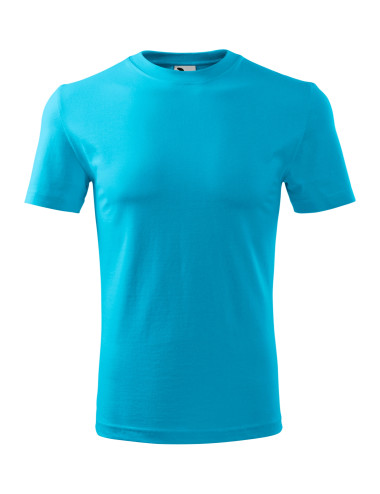 Adler MALFINI Men`s T-shirt Classic New 132 turquoise clothing embroidery logo