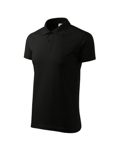 Men`s single j polo shirt. 202 black Adler Malfini