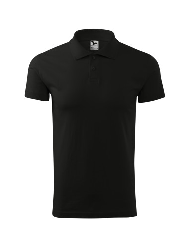 Men`s single j polo shirt. 202 black Adler Malfini