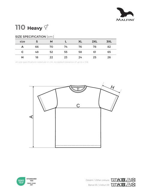 Unisex T-Shirt Heavy 110 Marineblau Adler Malfini