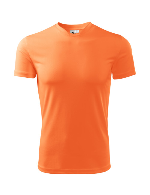 Adler MALFINI Men`s T-shirt Fantasy 124 neon mandarine logo embroidery