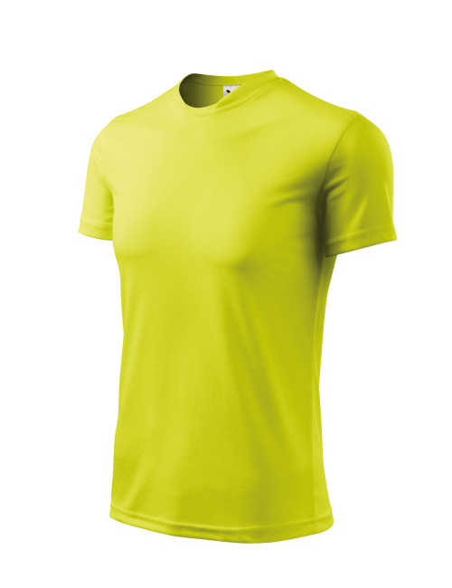 Adler MALFINI Herren T-Shirt Fantasy 124 neongelbe Stickerei Firmenlogo