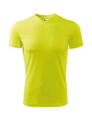 Adler MALFINI Herren T-Shirt Fantasy 124 neongelbe Stickerei Firmenlogo