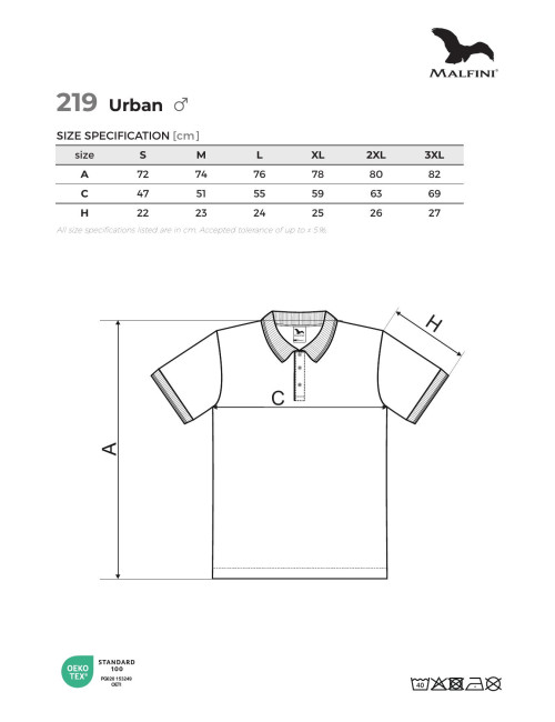 Koszulka polo męska urban 219 zieleń butelkowa Adler Malfini