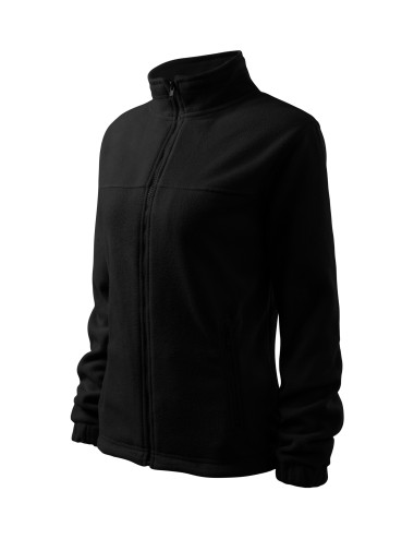 Adler RIMECK Damen-Fleecejacke 504, schwarzes Computer-Sticklogo
