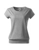 Adler MALFINI Damen T-Shirt City 120, dunkelgrau melange mit Logo