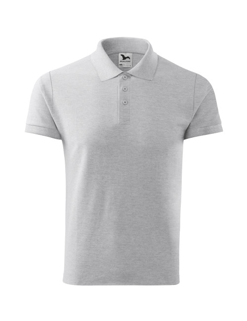 Koszulka polo męska cotton 212 jasnoszary melanż Adler Malfini