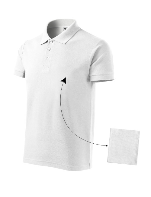 Koszulka polo męska Adler Malfini Cotton 212 biały - P&M