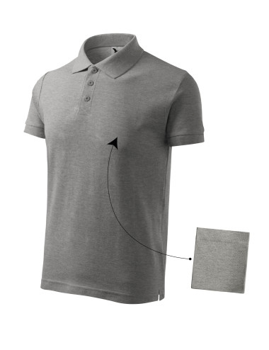 Men`s polo shirt cotton 212 dark gray melange Adler Malfini