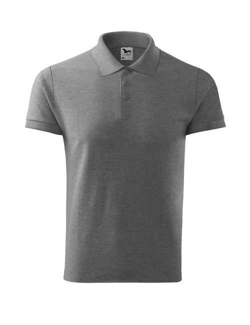 Koszulka polo męska cotton 212 ciemnoszary melanż Adler Malfini