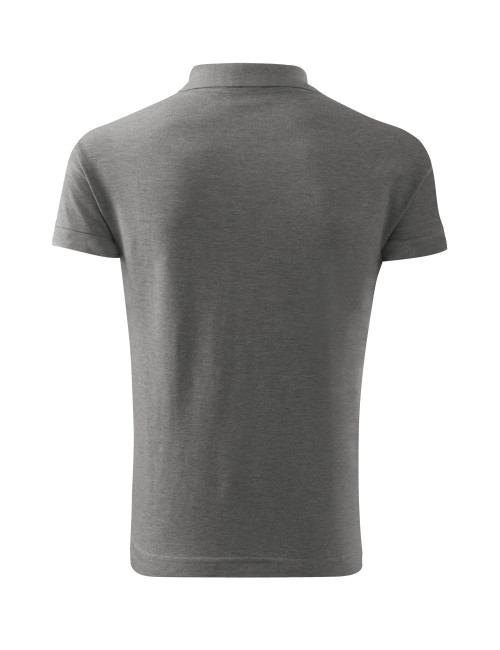 Koszulka polo męska cotton 212 ciemnoszary melanż Adler Malfini