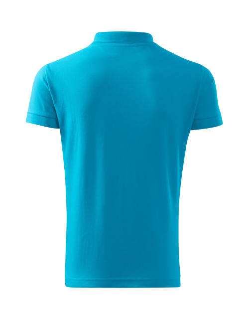 Adler MALFINI Herren Poloshirt Baumwolle 212 türkis mit Aufdruck, Stickerei
