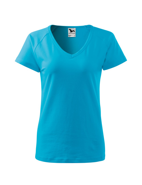 Damen-Werbe-T-Shirt mit tiefem Ausschnitt mit Ihrem eigenen Logo, Aufdruck und Stickerei